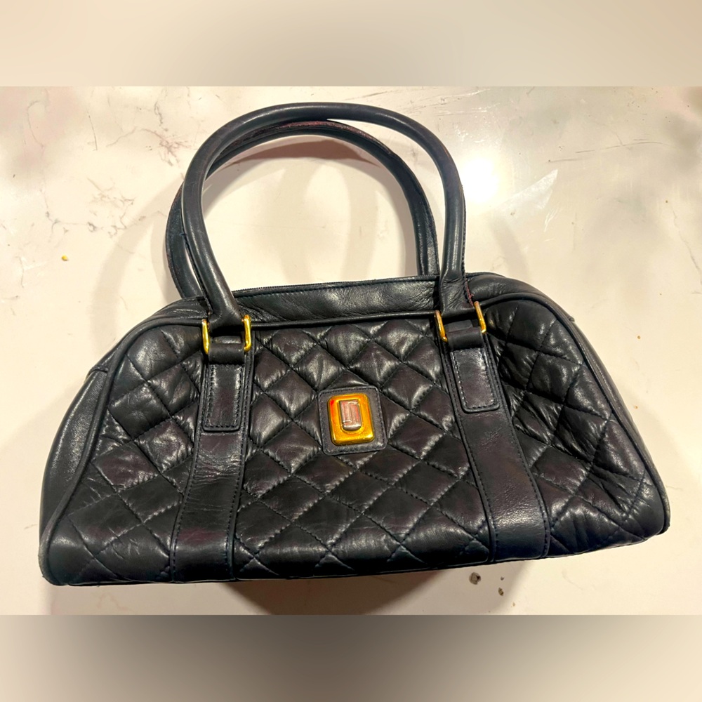 Vintage Judith Lieber black quilted bag